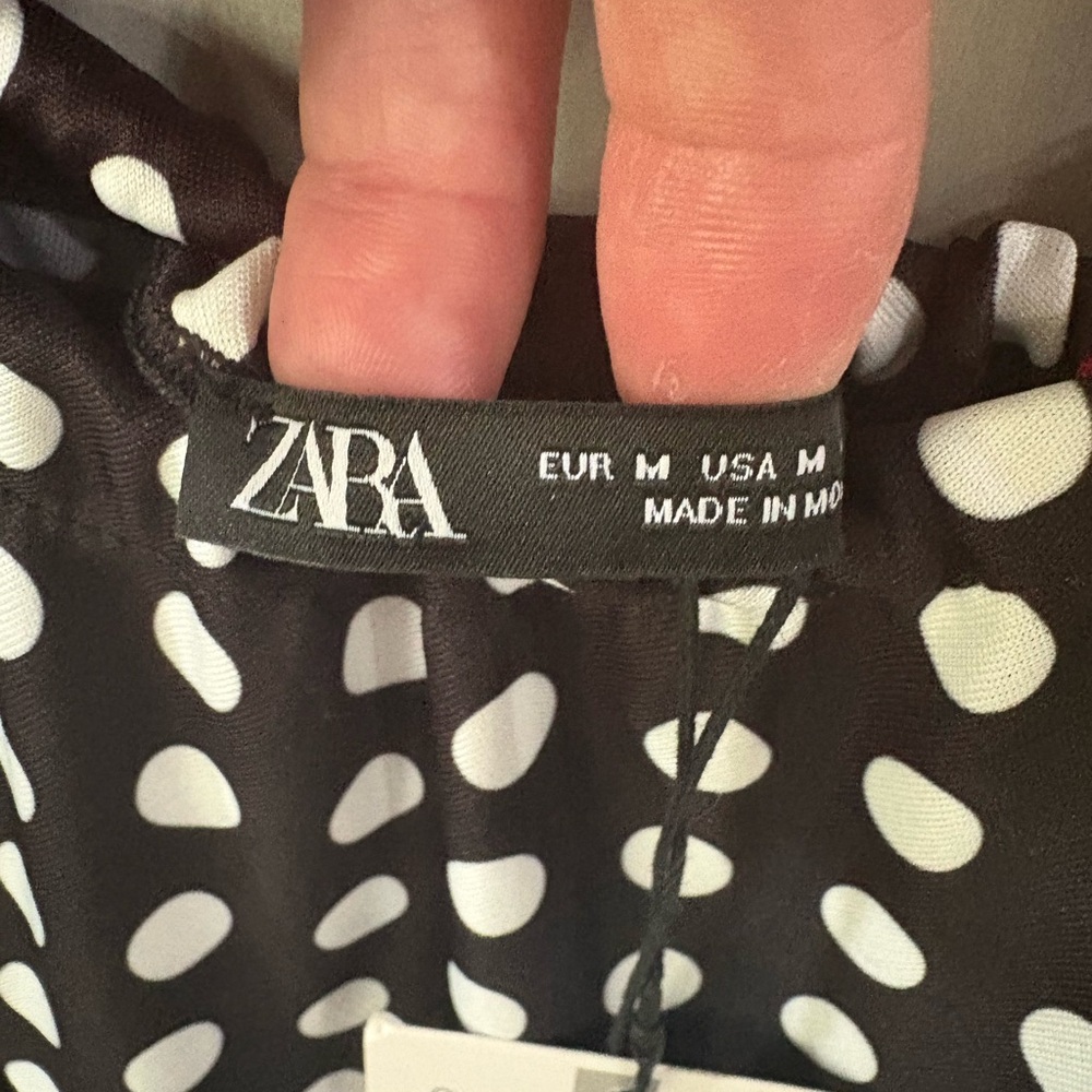 Zara Black and Red Polka Dot Tank Top - Picture 3 of 8